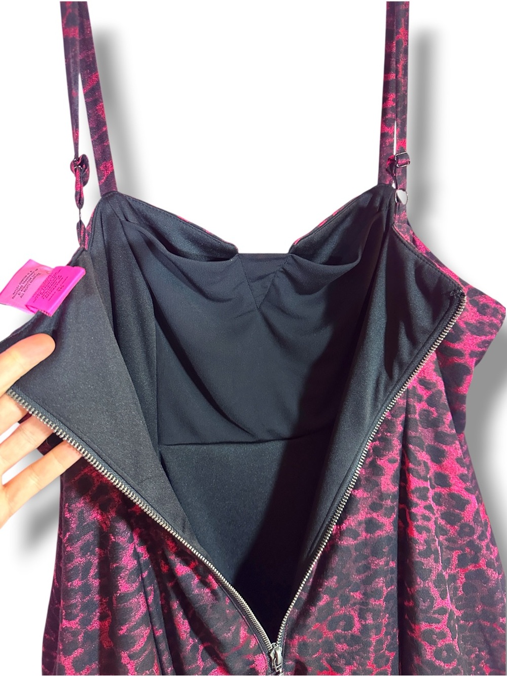 NWT Betsey Johnson x Torrid Leopard Babydoll Dress 16 Pink Black - Picture 11 of 15